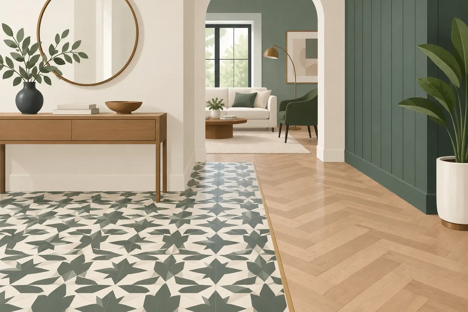 How to Combine Patterned Flooring with Intention