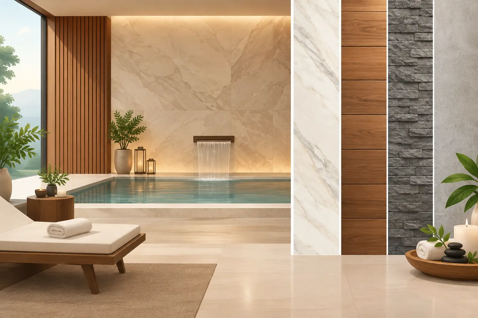 Top Wall Materials for Luxury Spas That Endure